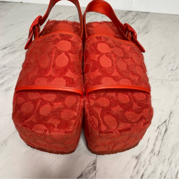 Coach Noelle Signature Terry Platform Sandal 7 1/2 B - Picture 11 of 14